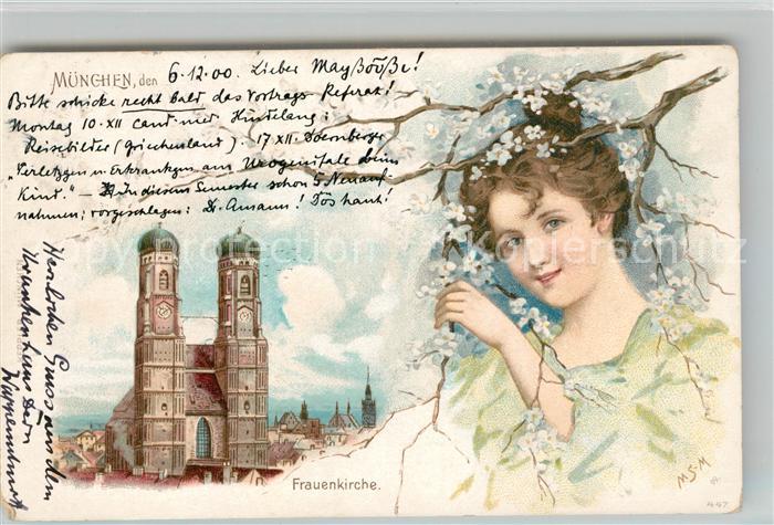 Muenchen Bayern Frauenkirche Kuenstlerkarte