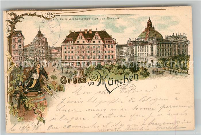 Muenchen Bayern Karlstor Richtung Bahnhof