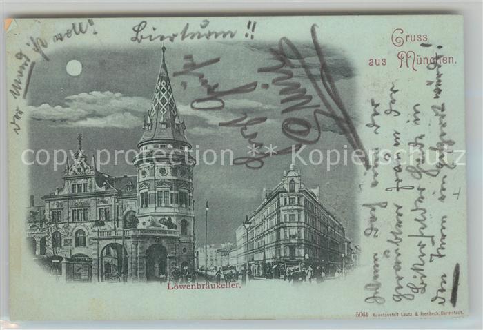Muenchen Bayern Loewenbraeukeller Mondschein