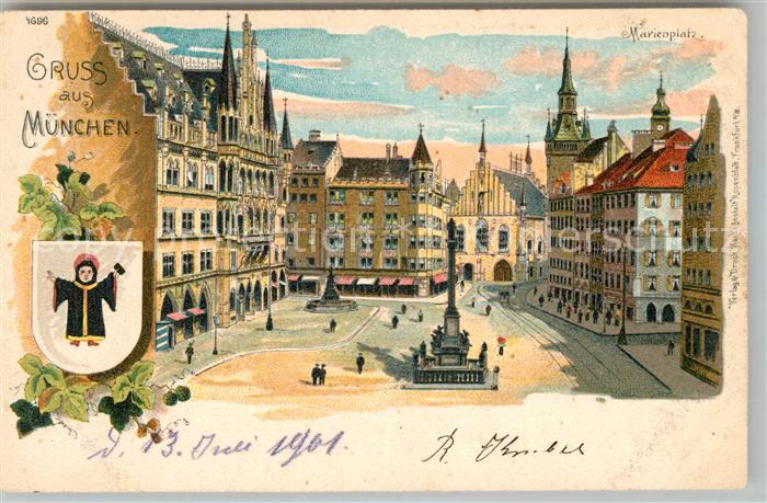 Muenchen Bayern Marienplatz Stadtwappen