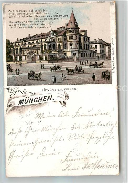 Muenchen Bayern Loewenbraeukeller Gedicht