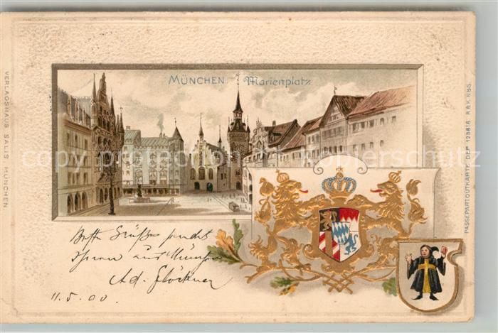 Muenchen Bayern Marienplatz Stadtwappen