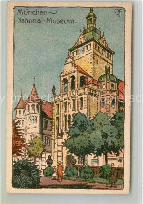Muenchen Bayern Nationalmuseum Kuenstlerkarte