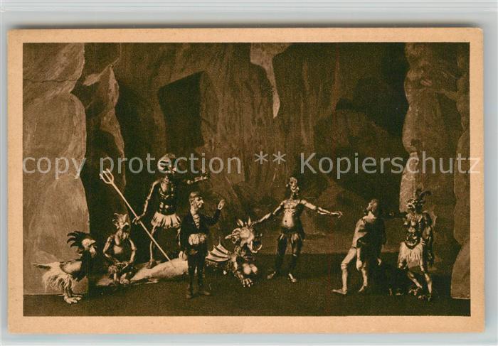 Muenchen Bayern Marionettentheater Fausts Hoellenfahrt