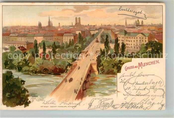 Muenchen Bayern Panorama Bruecke