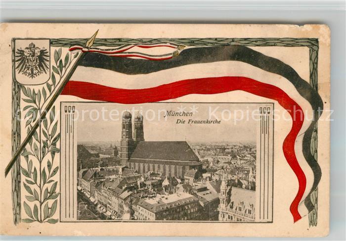 Muenchen Bayern Frauenkirche Reichsflaage