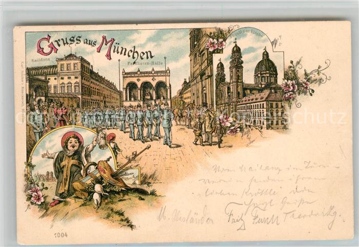 Muenchen Bayern Militaerparade Feldherrnhalle