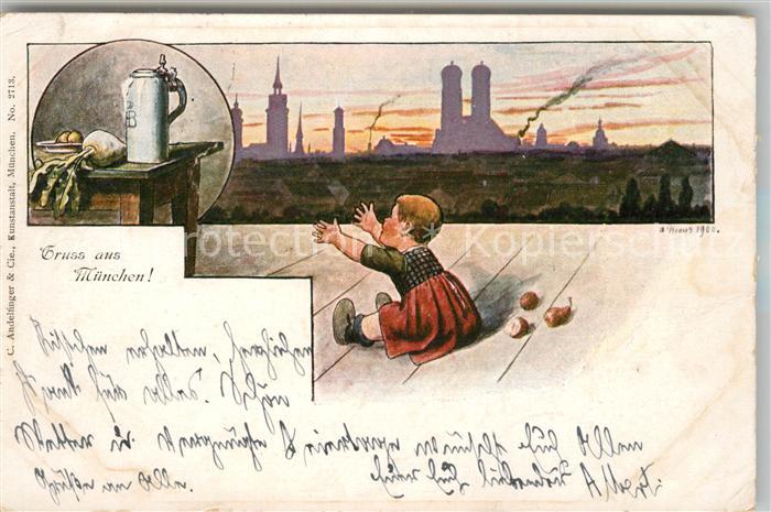 Muenchen Bayern Panorama Bierkrug Rettich