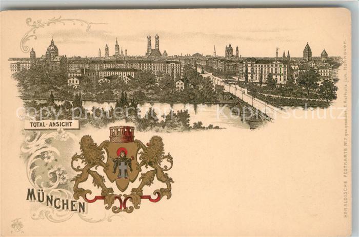 Muenchen Bayern Panorama Kirchentuerme