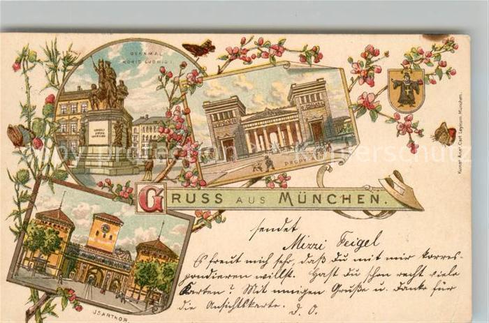 Muenchen Bayern Isarthor Denkmal Ludwig I Propylaen