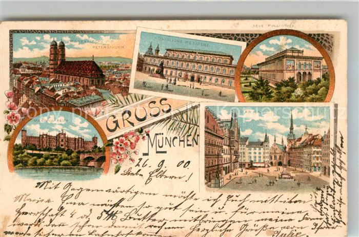 Muenchen Bayern Residenz Frauenkirche Marienplatz Maximilianeum