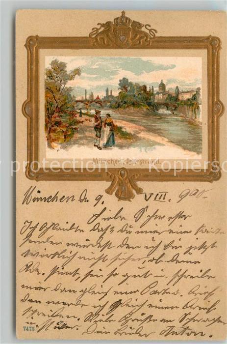 Muenchen Bayern Isarstrand