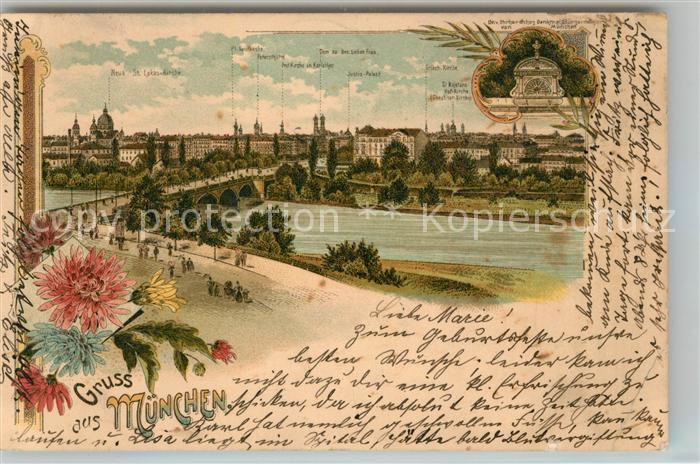 Muenchen Bayern Panorama Bruecke