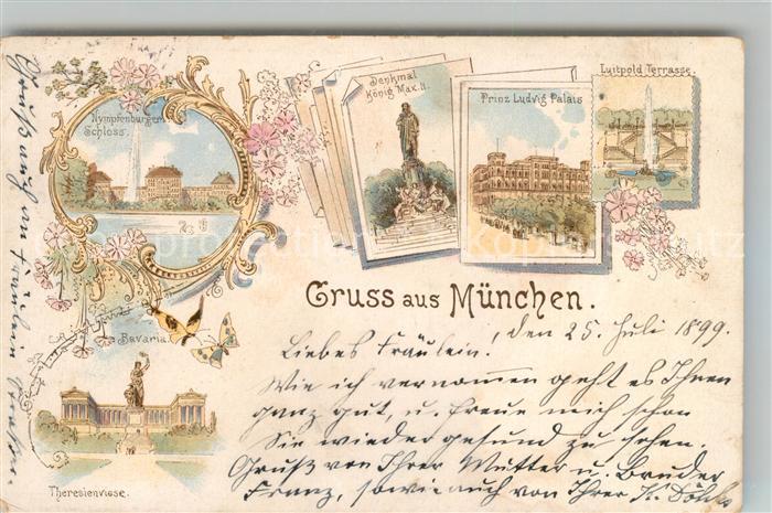 Muenchen Bayern Theresienwiese Nymphenburger Schloss Prinz Ludwig Palais