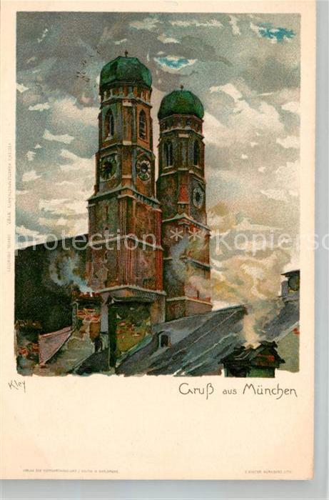 Muenchen Bayern Kirchtuerme Kuenstler Kley