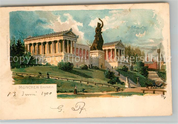 Muenchen Bayern Bavaria Kuenstlerkarte