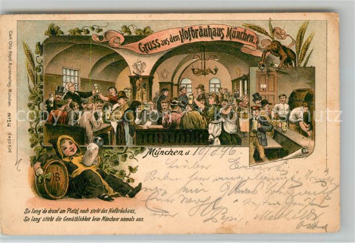 Muenchen Bayern Hofbraeuhaus So lang da unt am Platzl noch steht das Hofbraeuhau