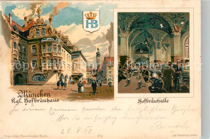 Muenchen Bayern Koenigliches Hofbraeuhaus Hofbraeuhalle