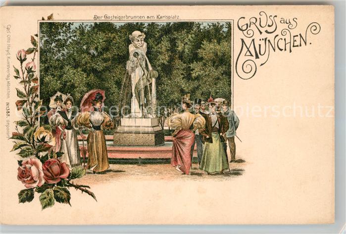 Muenchen Bayern Gasteigerbrunnen Karlsplatz