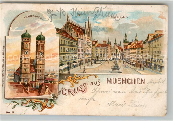 Muenchen Bayern Marienplatz Frauenkirche