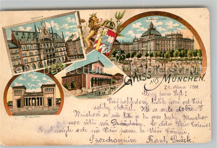 Muenchen Bayern Justizpalast Rathaus Propylaeen