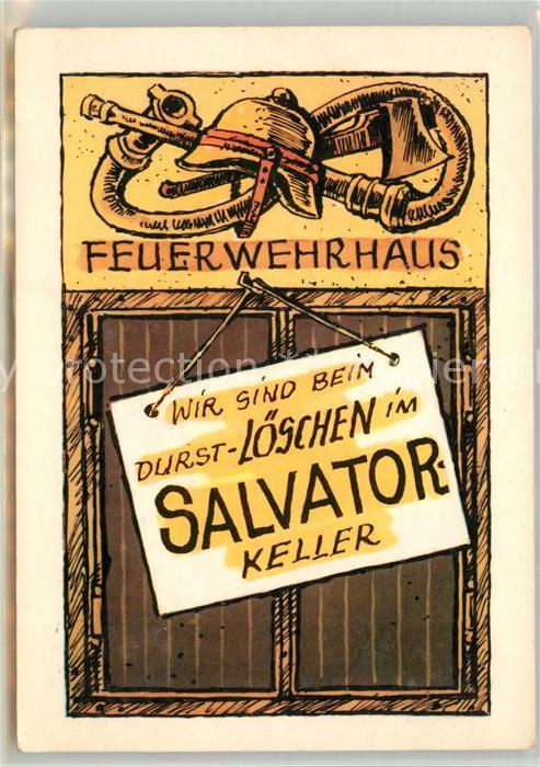 Muenchen Bayern Salvator Keller Karikatur