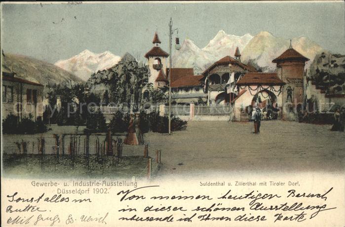 DuessELDORF  CITY Gewerbe-u.Industrieausstelung 1902 (Suldenthal u.Zillertal im