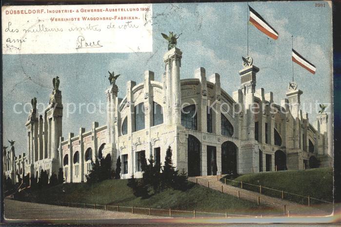 Ausstellung Industrie Gewerbe Kunst Dues Vereinigte Waggonbau-Fabriken