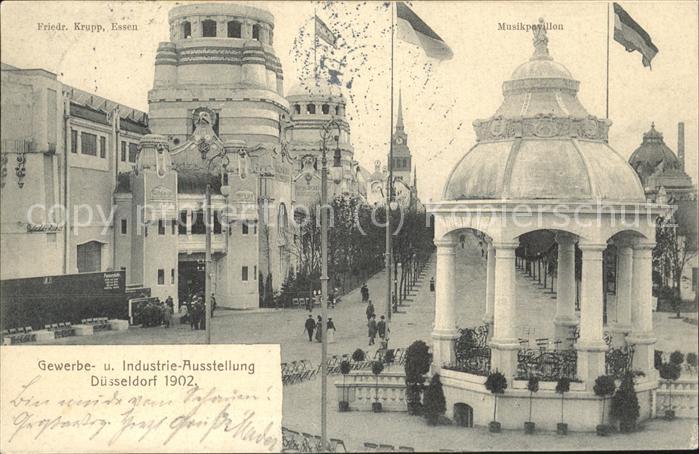 Ausstellung Industrie Gewerbe Kunst Dues Pavillon Krupp Musikpavillon