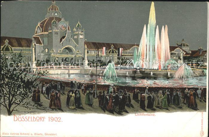 Ausstellung Industrie Gewerbe Kunst Duesseldorf 1902  Lichtfontaine