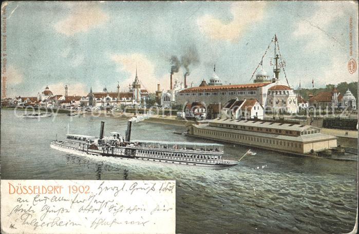 Ausstellung Industrie Gewerbe Kunst Dues Seitenraddampfer