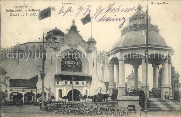 Ausstellung Industrie Gewerbe Kunst Dues Musikpavillon Panorama