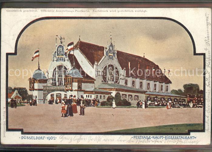 Ausstellung Industrie Gewerbe Kunst Dues Festhalle Hauptbierrestaurant