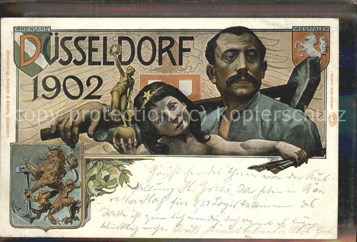 Ausstellung Industrie Gewerbe Kunst Duesseldorf 1902  Schmied