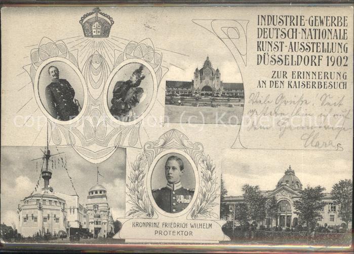 Ausstellung Industrie Gewerbe Kunst Dues Kaiserbesuch Kronprinz Friedrich Wilhel