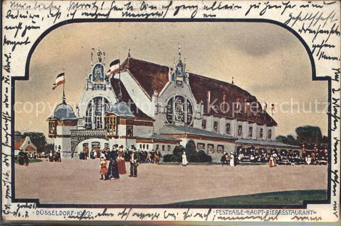 Ausstellung Industrie Gewerbe Kunst Dues Festhalle Hauptbierrestaurant