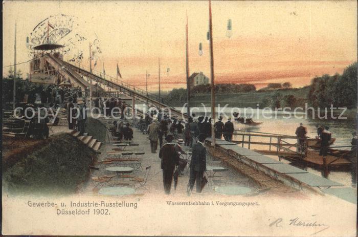 Ausstellung Industrie Gewerbe Kunst Dues Vergnügungspark Wasserrutschbahn