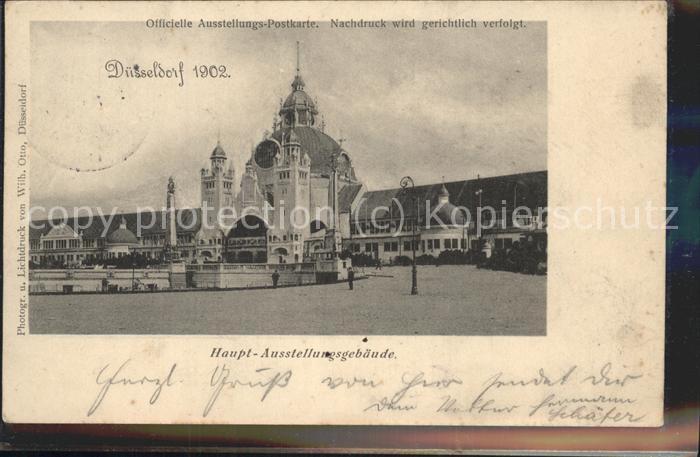 Ausstellung Industrie Gewerbe Kunst Duesseldorf 1902  Hauptausstellungsgebaeude