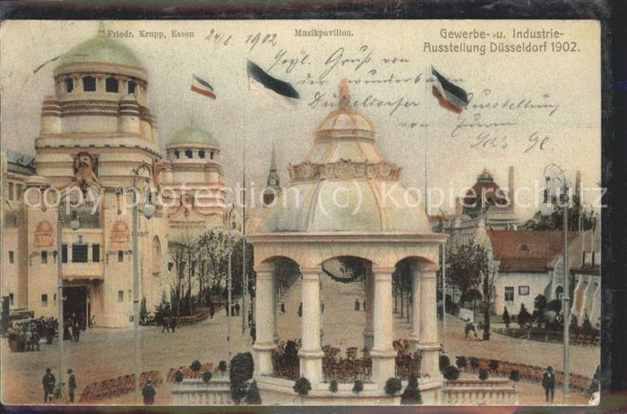 Ausstellung Industrie Gewerbe Kunst Dues Friedrich Krupp Essen Musikpavillon