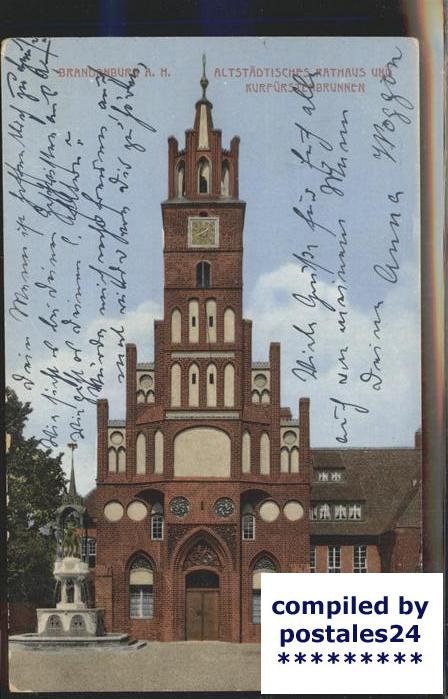 Brandenburg Havel Altstädtisches Rathaus Kurfürsten Brunn