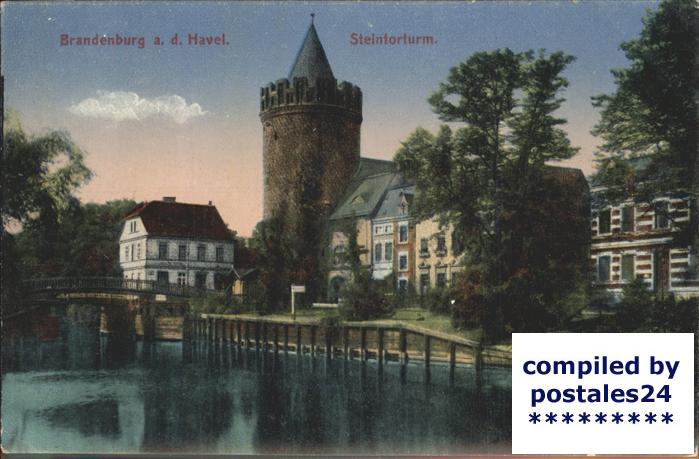 Brandenburg Havel Partie am Steintorturm Brücke