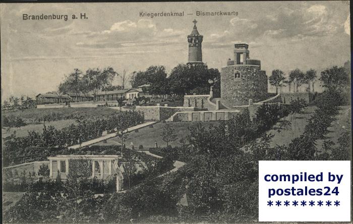 Brandenburg Havel Bismarckwarte Kriegerdenkmal Marienberg Feldpost