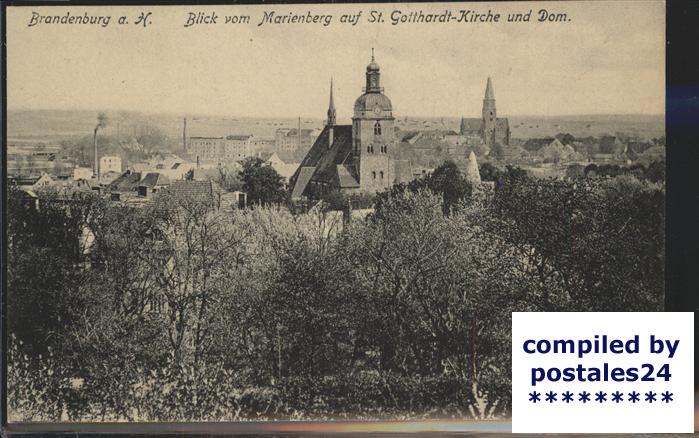 Brandenburg Havel Blick vom Marienberg St. Gotthardt Kirche Dom