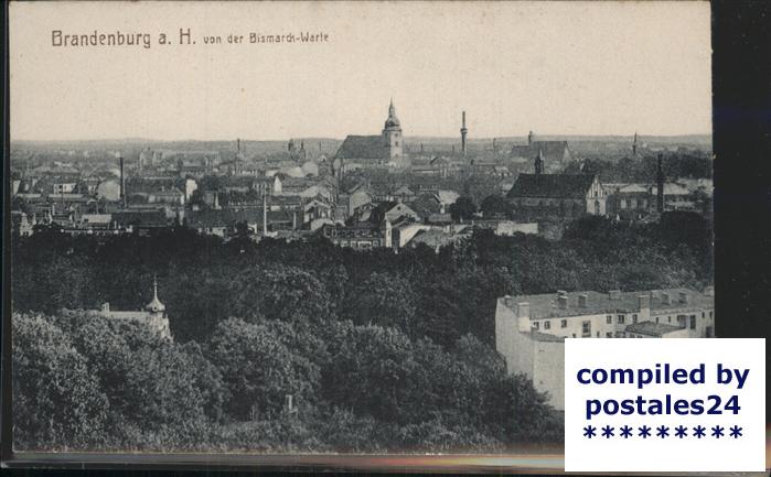 Brandenburg Havel Blick vom Marienberg Bismarckwarte Dom