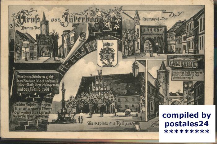 Jueterbog Dammtor Neumarkt-Tor Marktplatz Rathaus