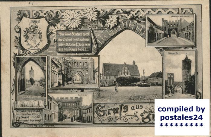 Jueterbog Dammtor Marktplatz Rathaus Denkmal Zinn