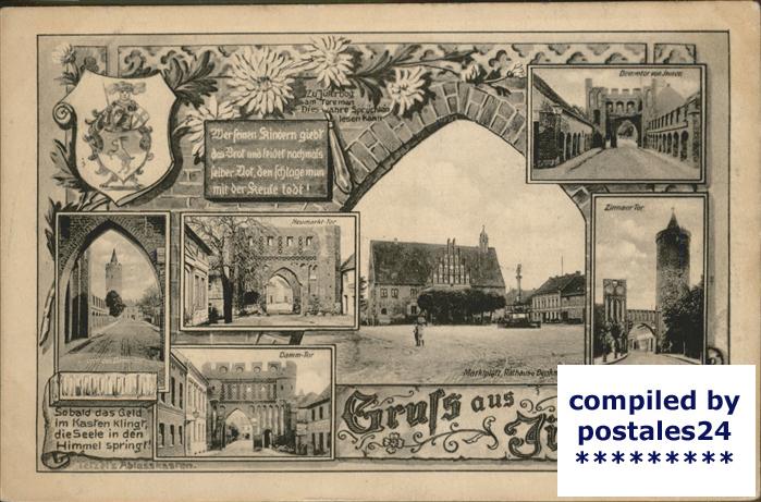 Jueterbog Dammtor Neumarkt-Tor Marktplatz Rathaus