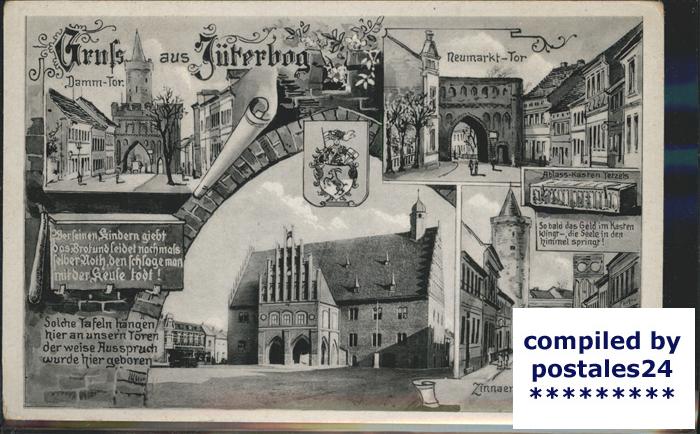 Jueterbog Dammtor Neumarkt-Tor Marktplatz Rathaus