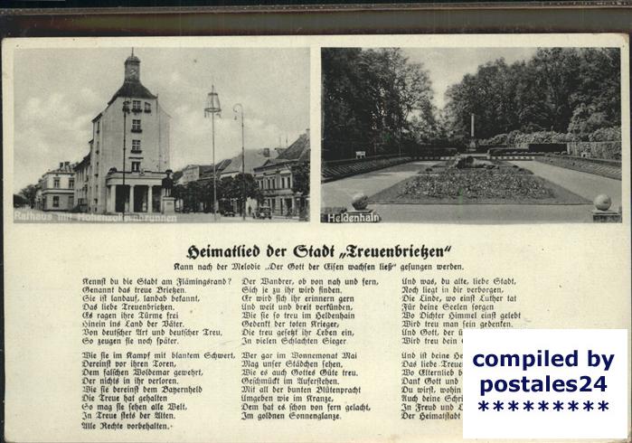 Treuenbrietzen Heimatlied der Stadt Otto Grunwald Rath