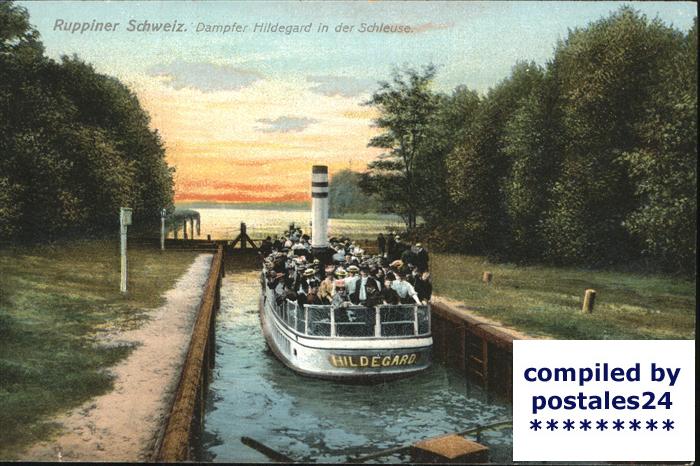 Neuruppin Schleuse Ausflugsdampfer Hildegard